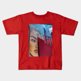 Mexico. Guanajuato. Graffiti of Frida. Kids T-Shirt